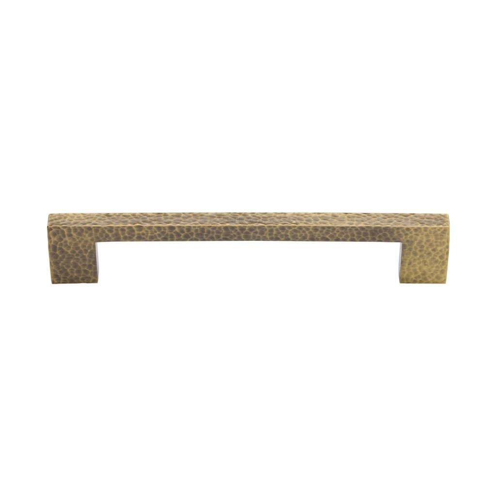 M Marcus Heritage Brass Cabinet Pull Metro Hammered Design 160mm Centre to Centre